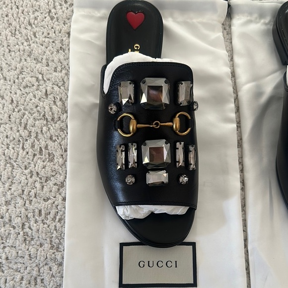 Gucci Horsebit Accent Leather Mules - Picture 2 of 6